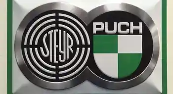 Blechschild 30 x 20 cm Steyr Puch Doppel logo