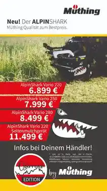 Müthing AlpinShark Vario 280 Front Heck Schlegelmulcher