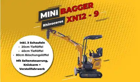 Rhinoceros Minibagger Rhinoceros XN12-9