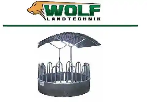 Wolf-Landtechnik GmbH Rundballenraufe | Futterraufe mit Dach 12 Fressp