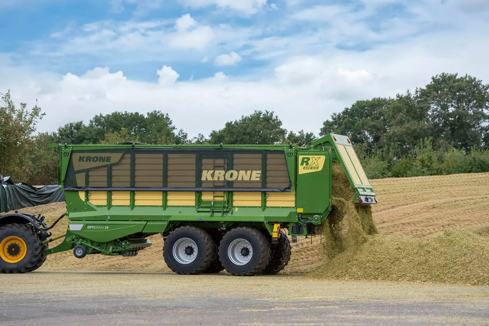 KRONE RX beim Entladen