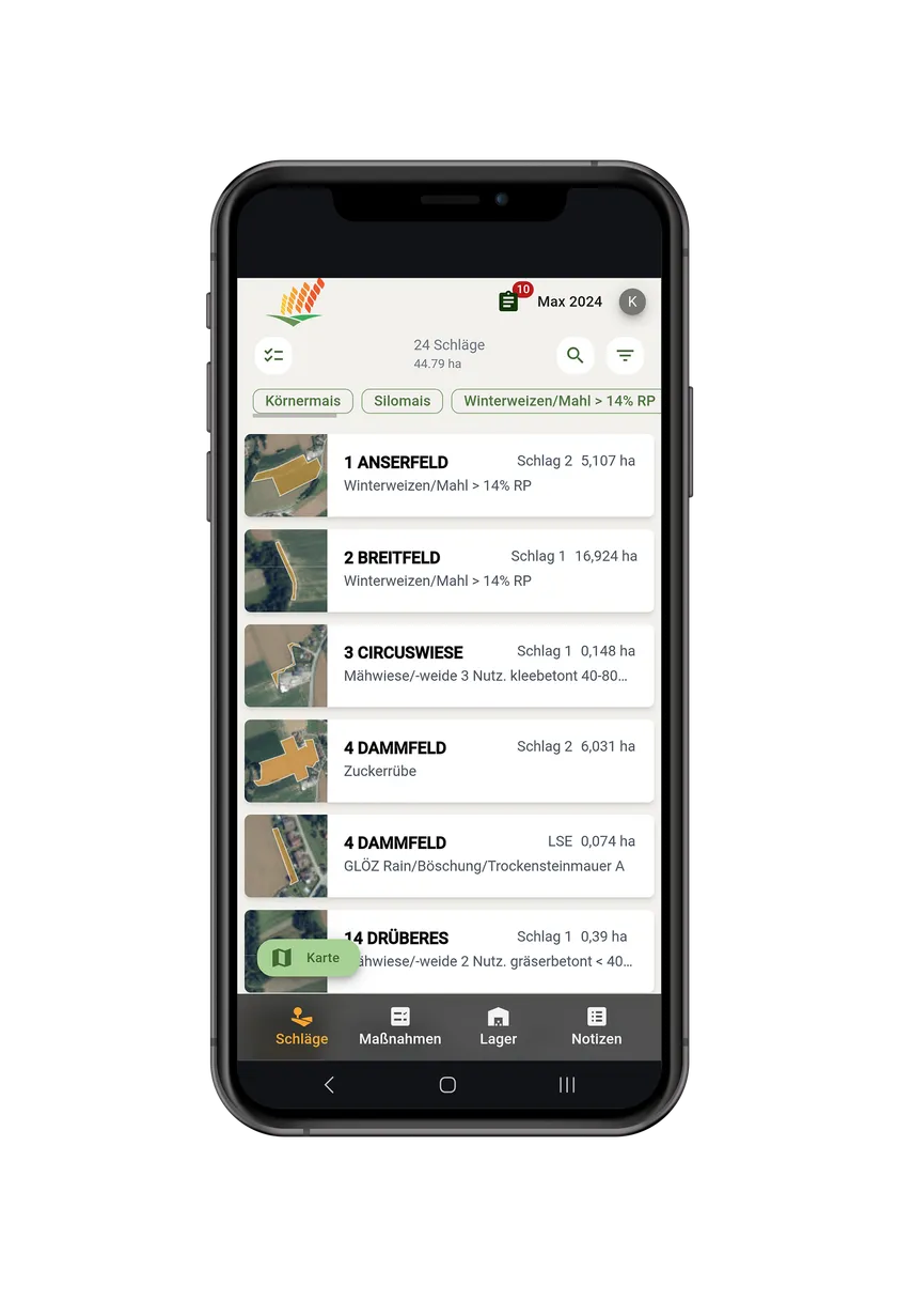 AgrarCommander Mobilversion: Alle Daten, immer griffbereit