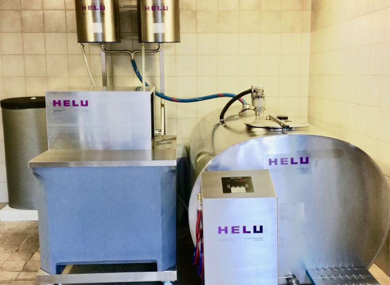 Die Firma helu hat eine Eisspeicheranlage entwickelt, die Kälteenergie speichern kann.