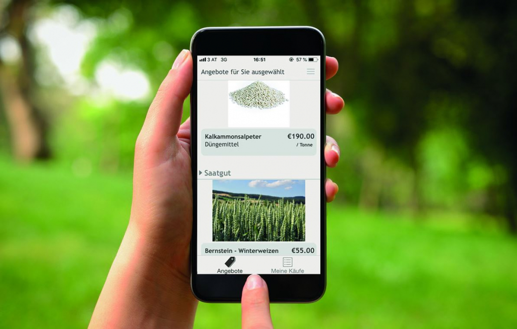 Erhalten Sie per Farmhedge App regionale Angebote aus den Bereichen Agrar, Technik oder Weinbau (Foto: Lagerhaus).