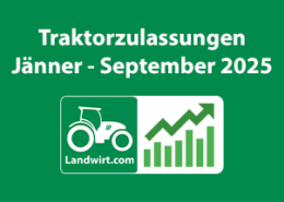 Titelbild: Traktorenzulassungen Jänner-September 2025