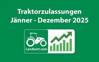 Titelbild: Traktorenzulassungen Jänner-Dezember 2025