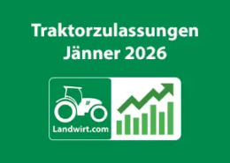 Titelbild: Traktorenzulassungen Jänner 2026