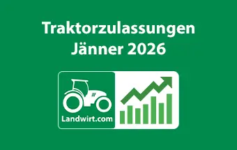 Titelbild: Traktorenzulassungen Jänner 2026