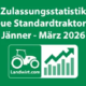 Titelbild: Zulassungsstatistik neue Standardtraktoren Jänner-März 2026